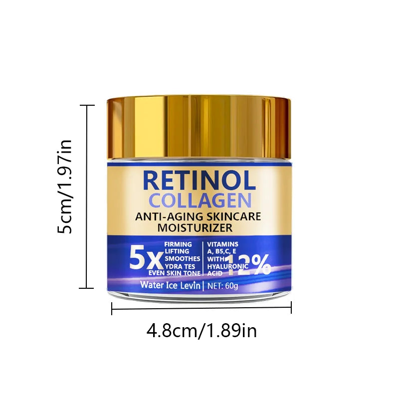 Retinol & Collagen Face Cream 60g, Anti-Aging Firming Moisturizer with Hyaluronic Acid, Fast Delivery - AliExpress 66
