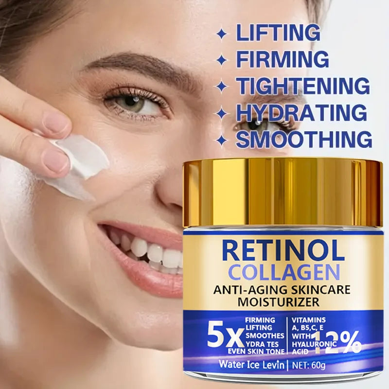 Retinol & Collagen Face Cream 60g, Anti-Aging Firming Moisturizer with Hyaluronic Acid, Fast Delivery - AliExpress 66